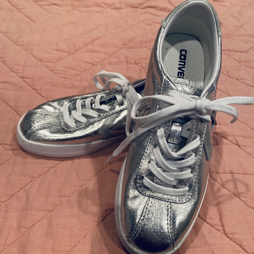 Metallic Silver Converse